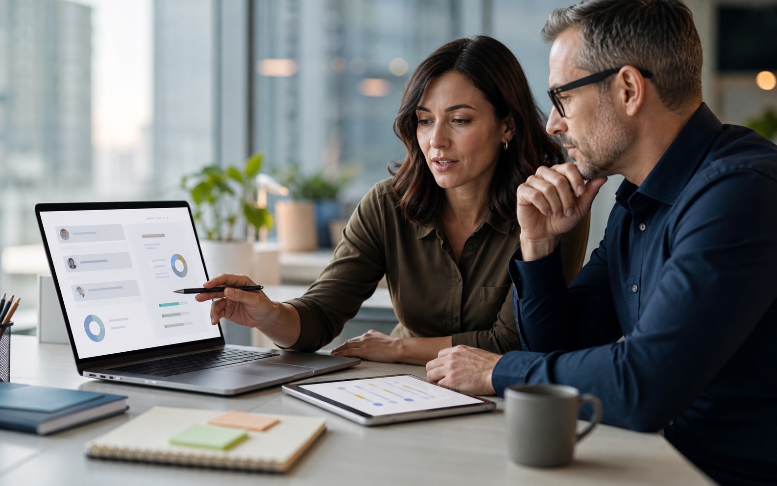 Digital business team reviewing a remote AI and software job listing